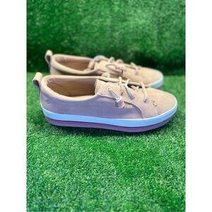 Sperry Crest Vibe Women's Low Platform Suede Leather Sneakers Pink Size 9